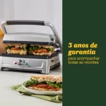 Grill Compacto Chapa E Panini Press Cuisinart 127V - Imagem 8