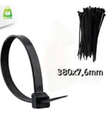 ABRAÇADEIRA EM NYLON PRETO 380X7,6mm 100un - Imagem 2