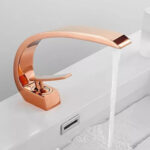 Torneira Banheiro Metal Design Curvo Rose - Imagem 2