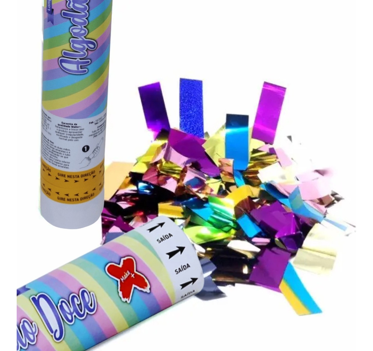 d078bdcad0a065c30bffed124002a023.jpg Lançador de Confete Algodão Doce Colorido - Imagem 2
