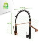 Torneira Gourmet Monocomando 50cm Preta e Rose - Imagem 2