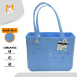 Bolsa Média Tote De Praia Azul Bebê Academia, Piscina, Clube - Imagem 8