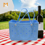 Bolsa Média Tote De Praia Azul Bebê Academia, Piscina, Clube - Imagem 2