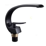 Torneira Banheiro Monocomando Cascata Misturador Preto