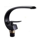 Torneira Banheiro Monocomando Cascata Misturador Preto