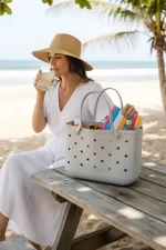 Bolsa Grande Branca Eva - Academia, Praia, Clube - Imagem 2