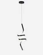 Luminária Pendente Espiral 18W LED Preto - Imagem 3
