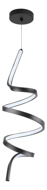 Luminária Pendente Espiral 18W LED Preto - Imagem 4