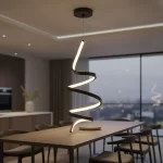 Luminária Pendente Espiral 18W LED Preto - Imagem 2