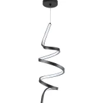 Luminária Pendente Espiral 18W LED Preto