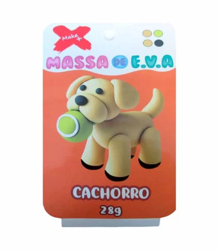 Massa EVA Cachorro Pote c/4 Cores 28g