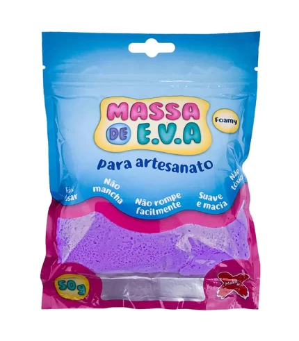 Massa EVA de Modelar Make+ 50G Roxo