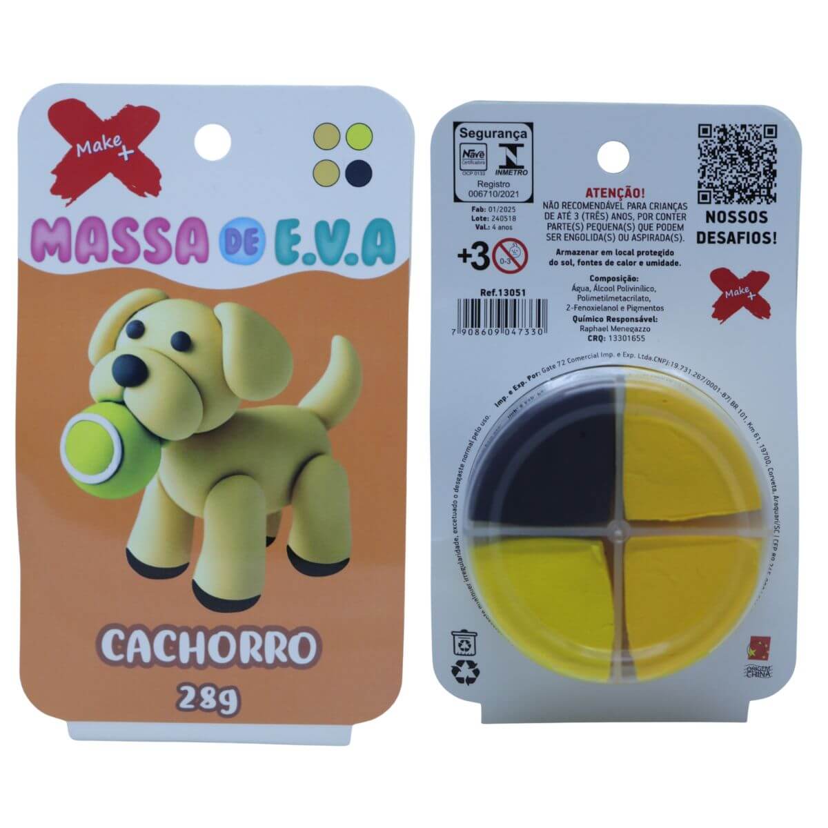 Massa EVA Cachorro Pote c/4 Cores 28g - Imagem 2
